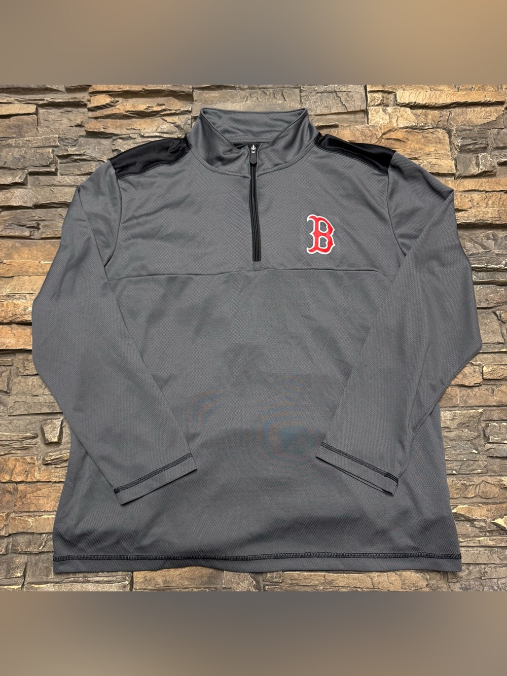 Boston Red Sox 1/4 Zip Pullover Sweatshirt Mens XL Lightweight Gray MLB Baseball